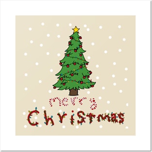 Christmas Tree merry Christmas Posters and Art